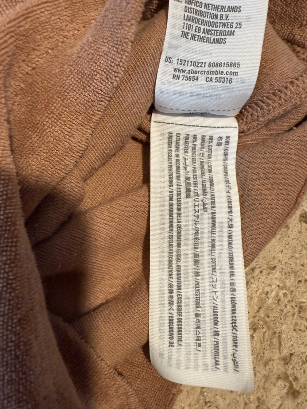 ABERCROMBIE & FITCH Soft A F Collection One Pocket Terrycloth Cropped Button Up - Picture 5 of 5